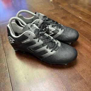 LOTTO M50 MAESTRO 700‎ IV FG Black Soccer Cleats MENS 7 Womens 8.5  214594 1H8